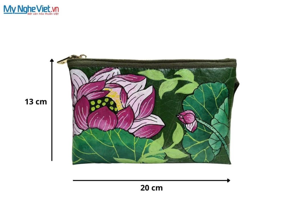 Túi sen vẽ tay thủ công - Túi từ lá sen