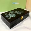 Hộp trang sức sơn mài hoa hồng cẩn ốc cao cấp
