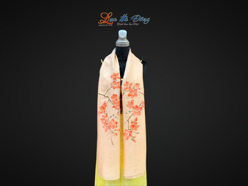 Khăn lụa tơ tằm vẽ tay