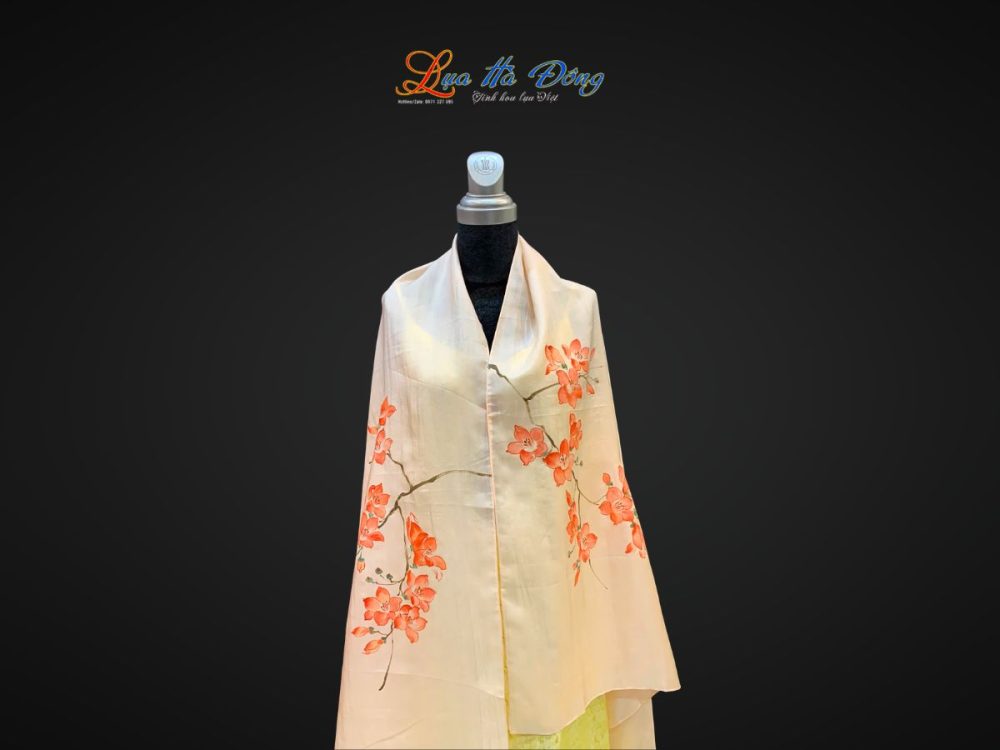 Khăn lụa tơ tằm vẽ tay