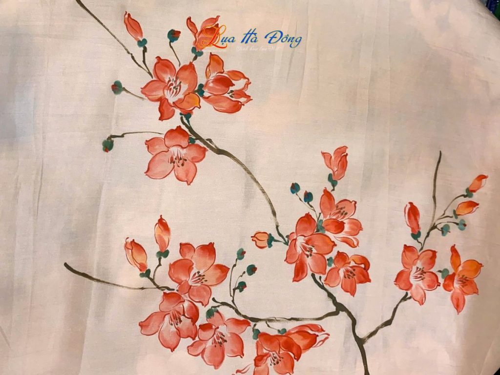Khăn lụa tơ tằm vẽ tay