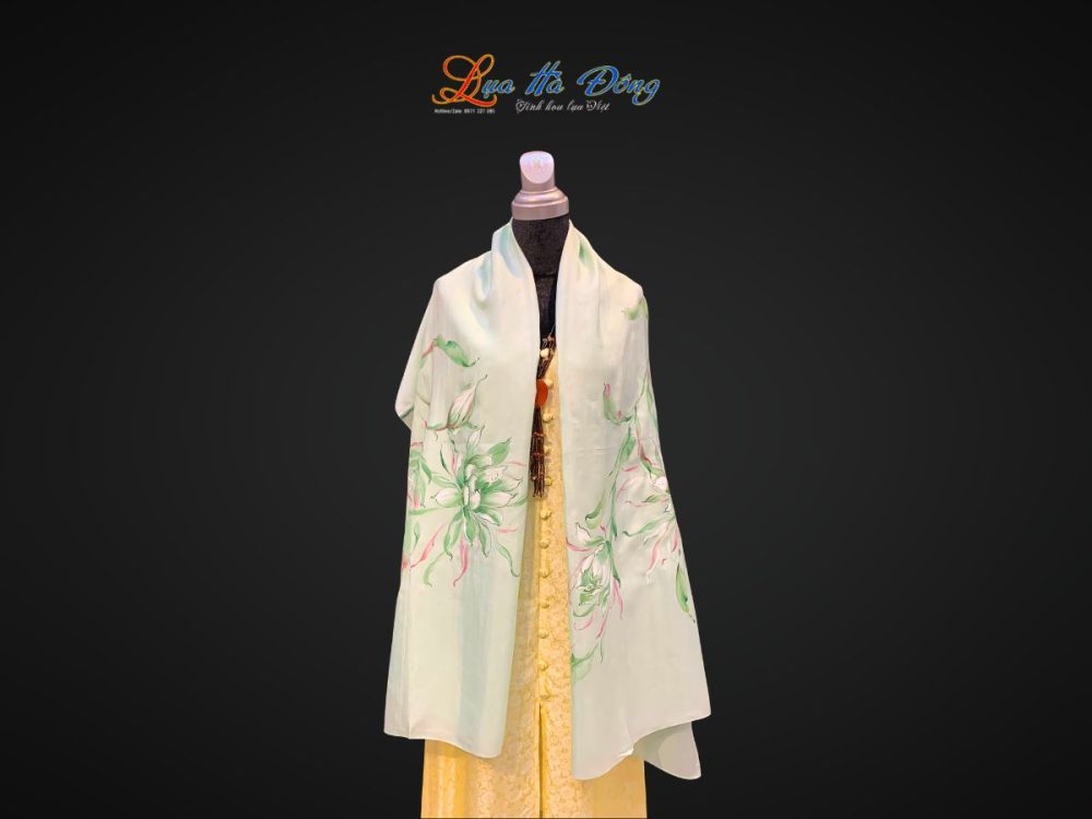 Khăn lụa tơ tằm vẽ tay