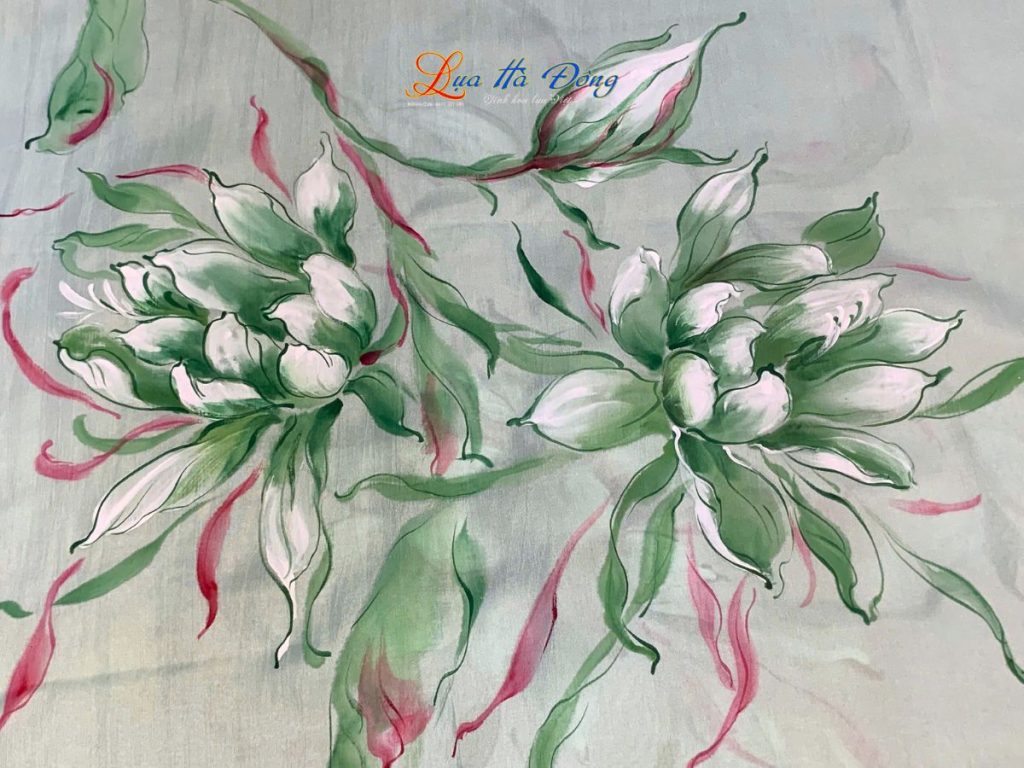 Khăn lụa tơ tằm vẽ tay