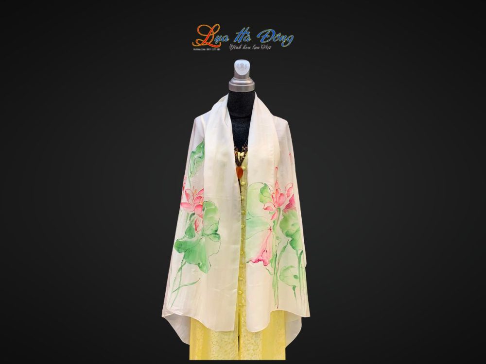 Khăn lụa tơ tằm vẽ tay