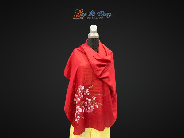 Khăn lụa tơ tằm vẽ tay