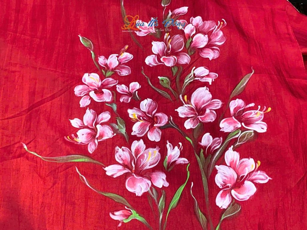 Khăn lụa tơ tằm vẽ tay