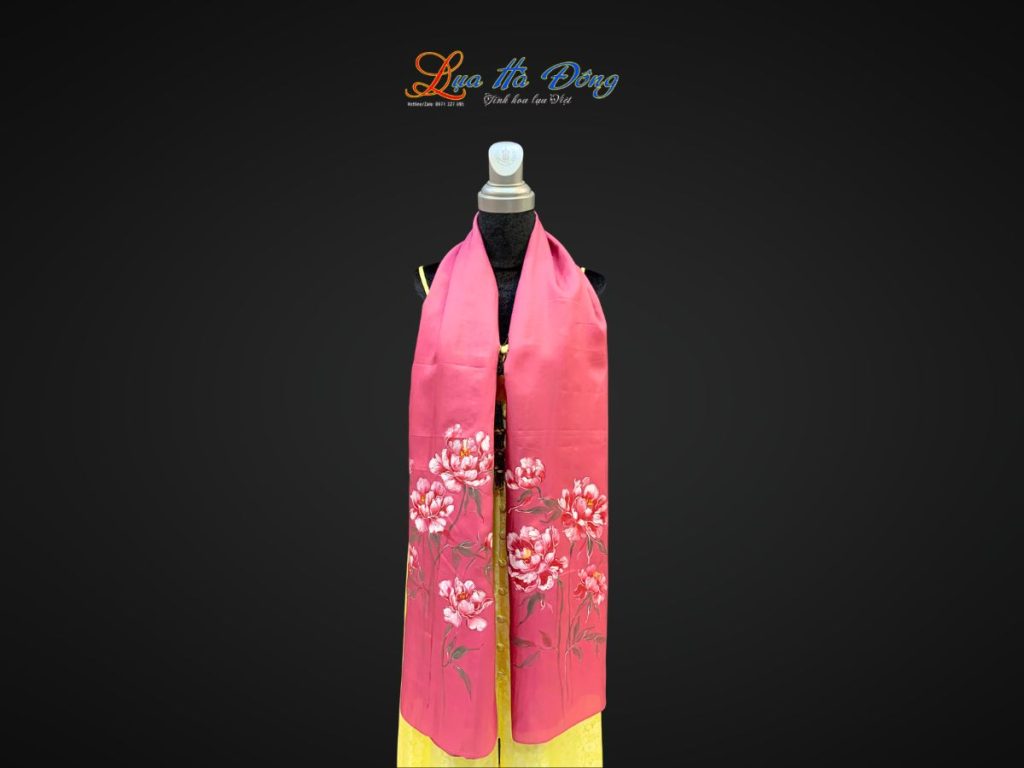 Khăn lụa tơ tằm vẽ tay
