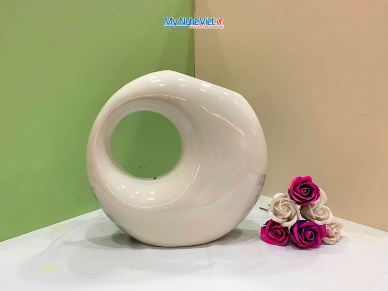Lọ Hoa Sơn Mài Kết Thân Vẽ Cảnh Đồng Quê Lớn