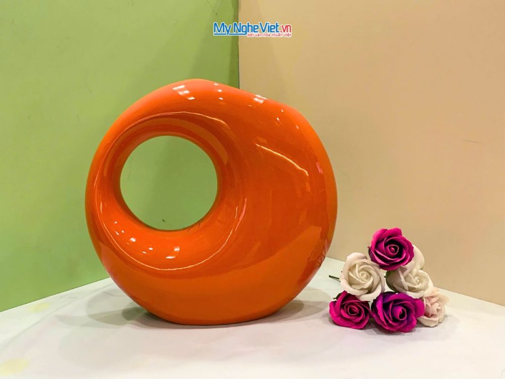Lọ Hoa Sơn Mài Kết Thân Vẽ Cảnh Đồng Quê Lớn