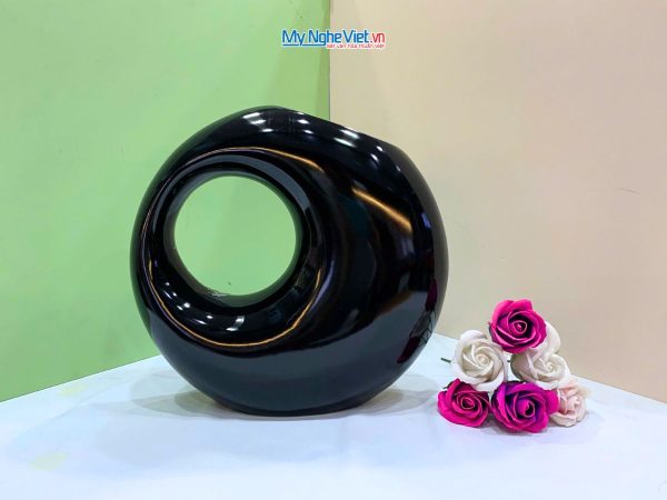 Lọ Hoa Sơn Mài Kết Thân Vẽ Cảnh Đồng Quê Lớn