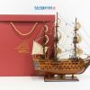 Mô Hình Thuyền Chiến Cổ HMS Victory Và Hộp Ép Kim Cao Cấp
