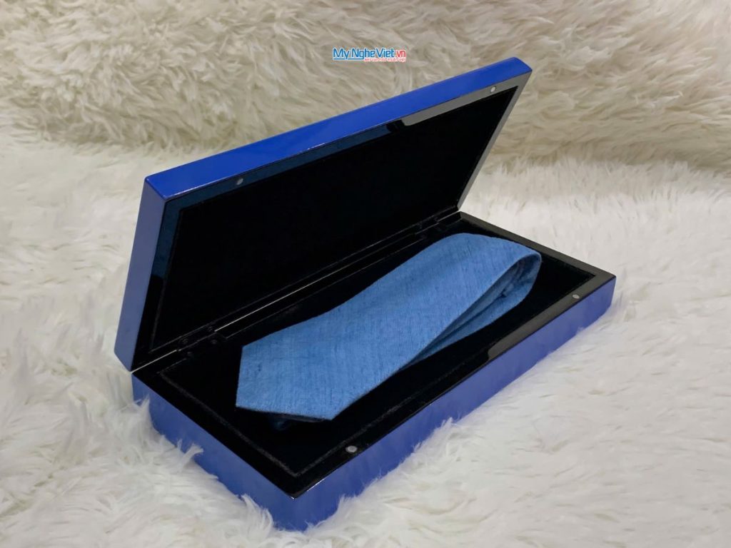 Quà Tặng Hộp Sơn Mài Trống Đồng & Cà Vạt Lụa Đũi Cao Cấp
