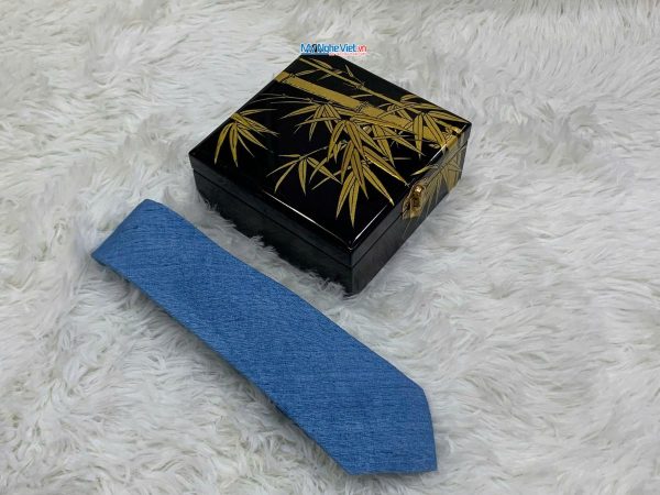 Quà Tặng Hộp Sơn Mài Lá Trúc & Cà Vạt Lụa Đũi Cao Cấp