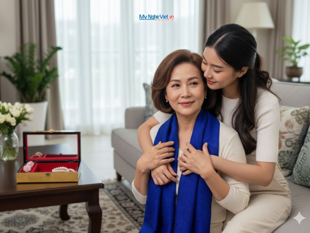 Quà tặng 20-10 - khăn lụa quà tặng mẹ ý nghĩa