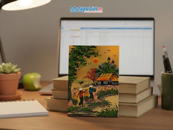 Tranh Sơn Mài Đồng Quê Dát Vàng Nhiều Mẫu