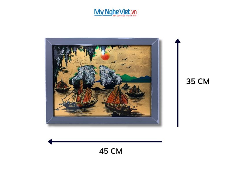 Tranh sơn mài vẽ Vịnh Hạ Long