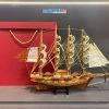 Combo Mô hình thuyền buồm phong thủy France II Và Hộp Ép Kim Cao Cấp