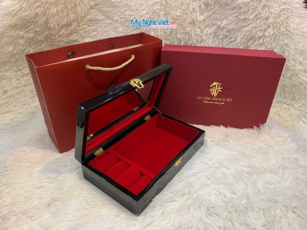 Hộp trang sức sơn mài đồng quê cẩn ốc và hộp quà tặng cao cấp