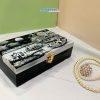 Hộp trang sức sơn mài đồng quê đen trắng