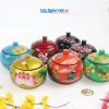Hũ đào sơn mài đựng mứt vẽ họa tiết nhiều mẫu