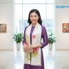 Khăn lụa đũi họa tiết hoa vẽ tay 100% silk cao cấp