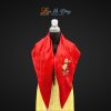 Khăn lụa vuông thêu tay song hỷ đỏ