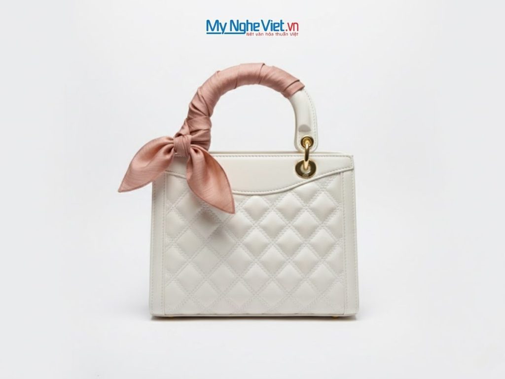 Khăn lụa vuông tơ tằm trơn màu nâu hồng