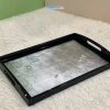 Khay sơn mài cao cấp dát lá bạc cẩn chuồn