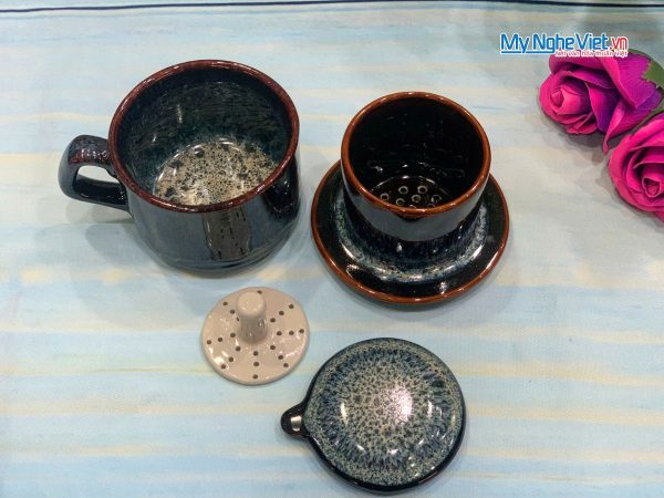 Phin Cà Phê Men Hỏa Biến Men Xanh Chảy