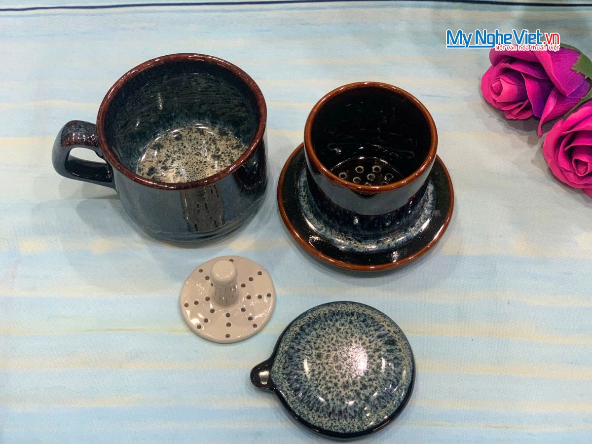 Phin Cà Phê Men Hỏa Biến Men Xanh Chảy