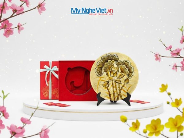 Quà Tết Tranh Đĩa Sơn Mài