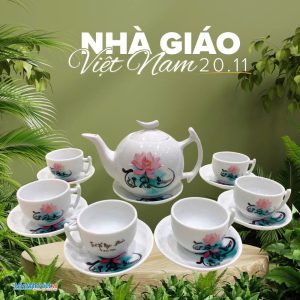 Quà tặng ngày 20-11 - quà tặng bình trà in tên và logo