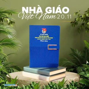 Quà tặng ngày 20-11 - quà tặng sổ da in tên và logo