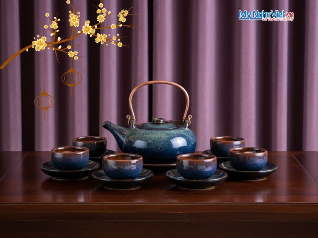 Set quà tết gốm Bát Tràng cao cấp
