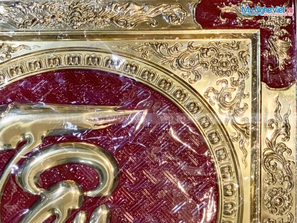 Tranh đồng chữ Thư pháp - Chữ Tâm