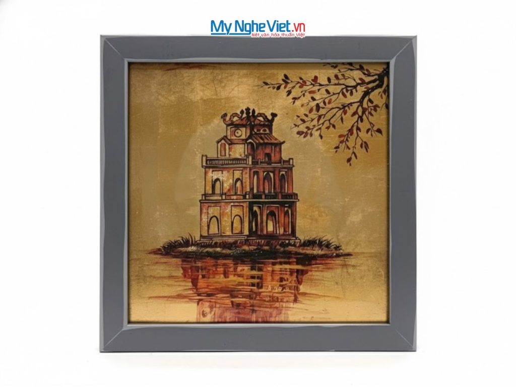 Tranh Sơn Mài Dát Lá Vàng Hồ Gươm