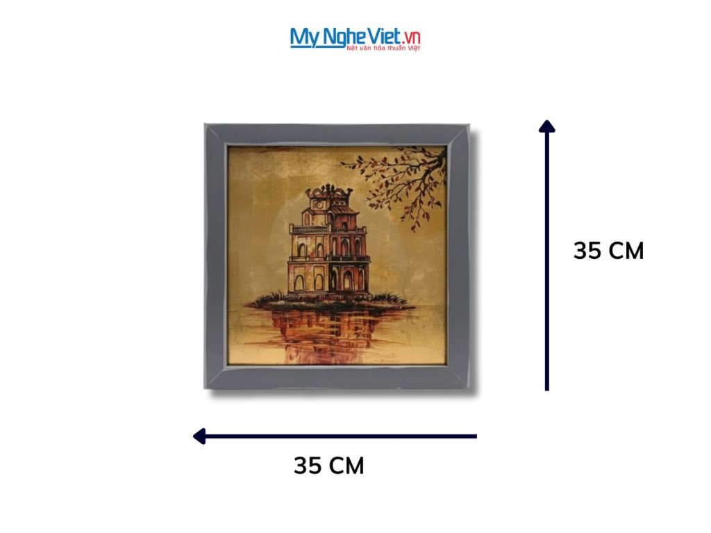 Tranh Sơn Mài Dát Lá Vàng Hồ Gươm