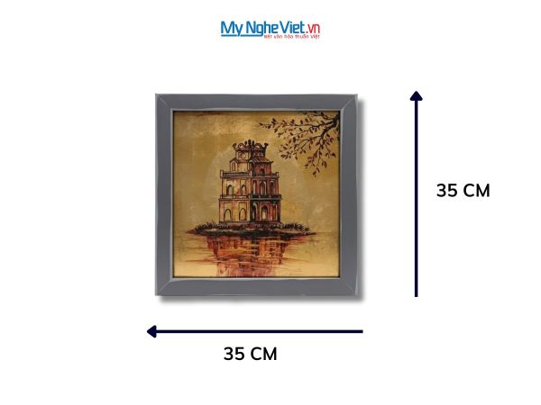 Tranh Sơn Mài Dát Lá Vàng Hồ Gươm