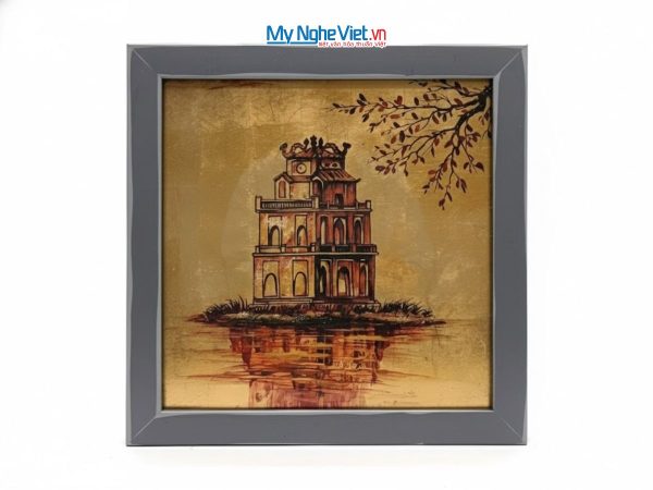 Tranh Sơn Mài Dát Lá Vàng Hồ Gươm