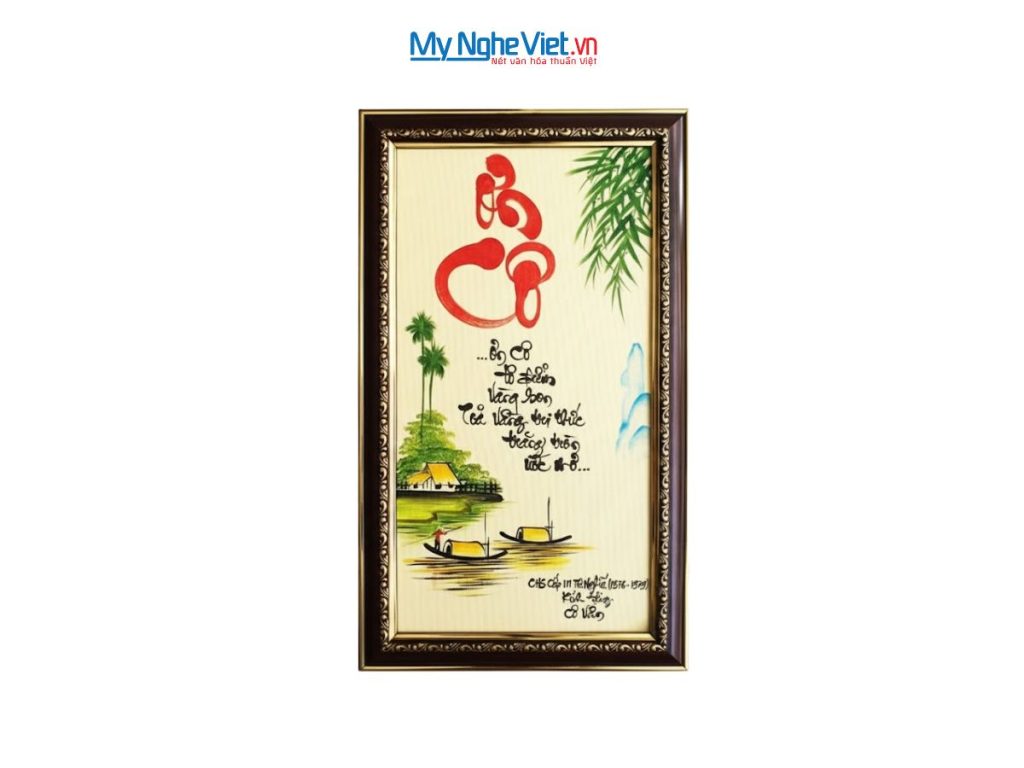 Tranh chữ thư pháp Ơn Cô