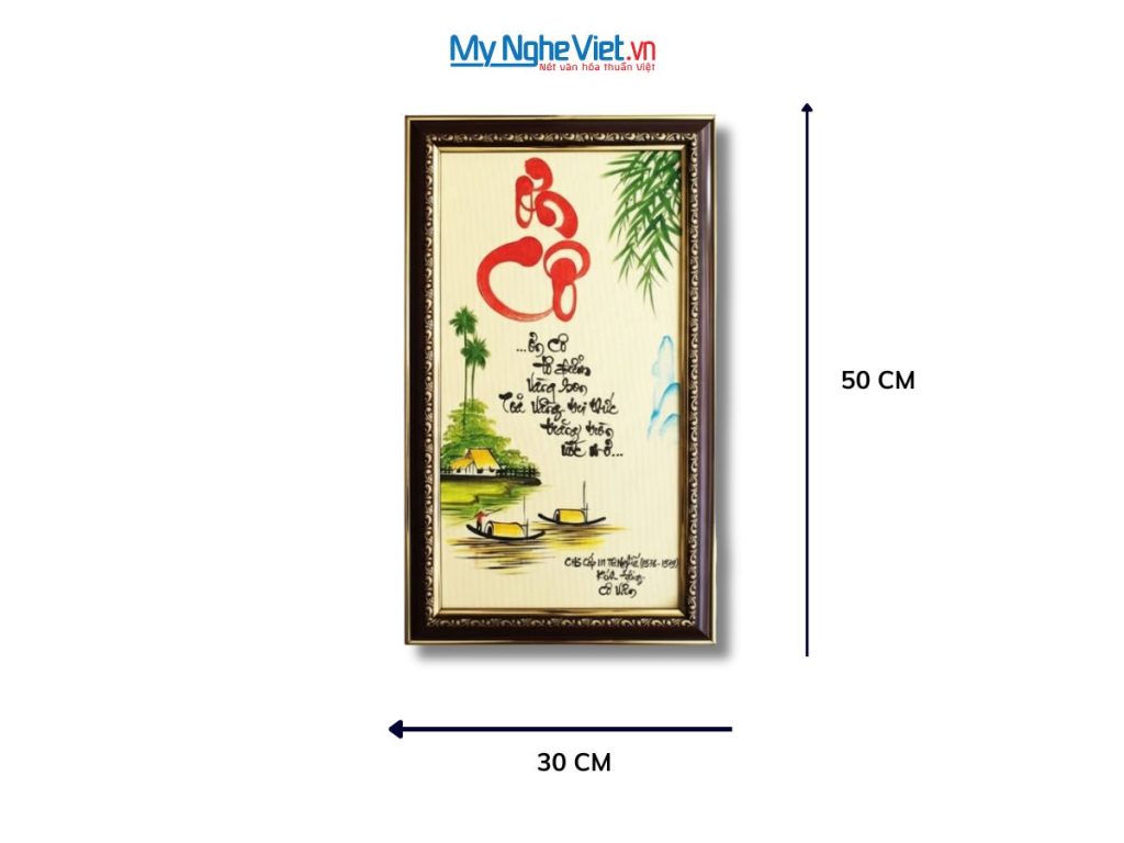 Tranh chữ thư pháp Ơn Cô