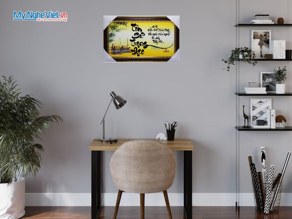 Tranh Thư Pháp Chữ Tôn Sư Trọng Đạo