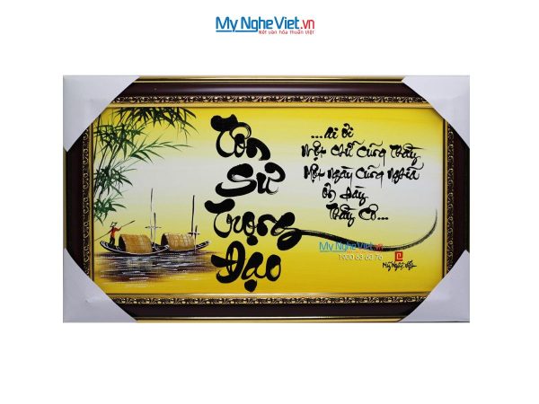 Tranh Thư Pháp Chữ Tôn Sư Trọng Đạo