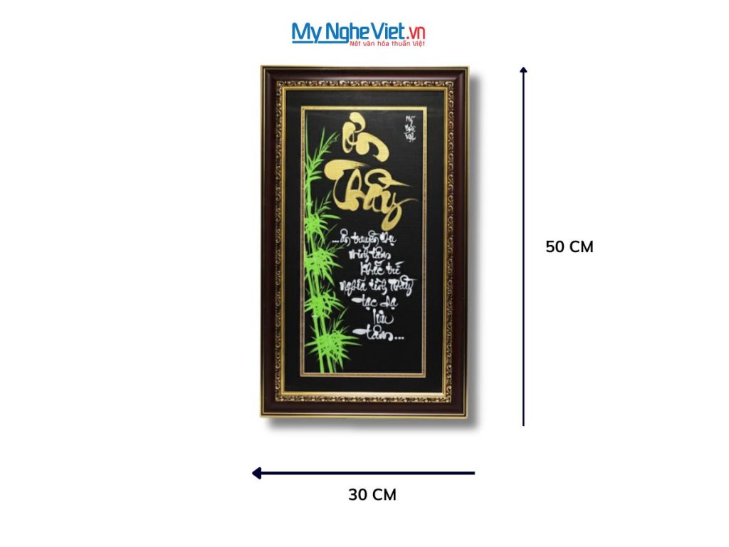 Tranh Thư Pháp chữ Ơn thầy