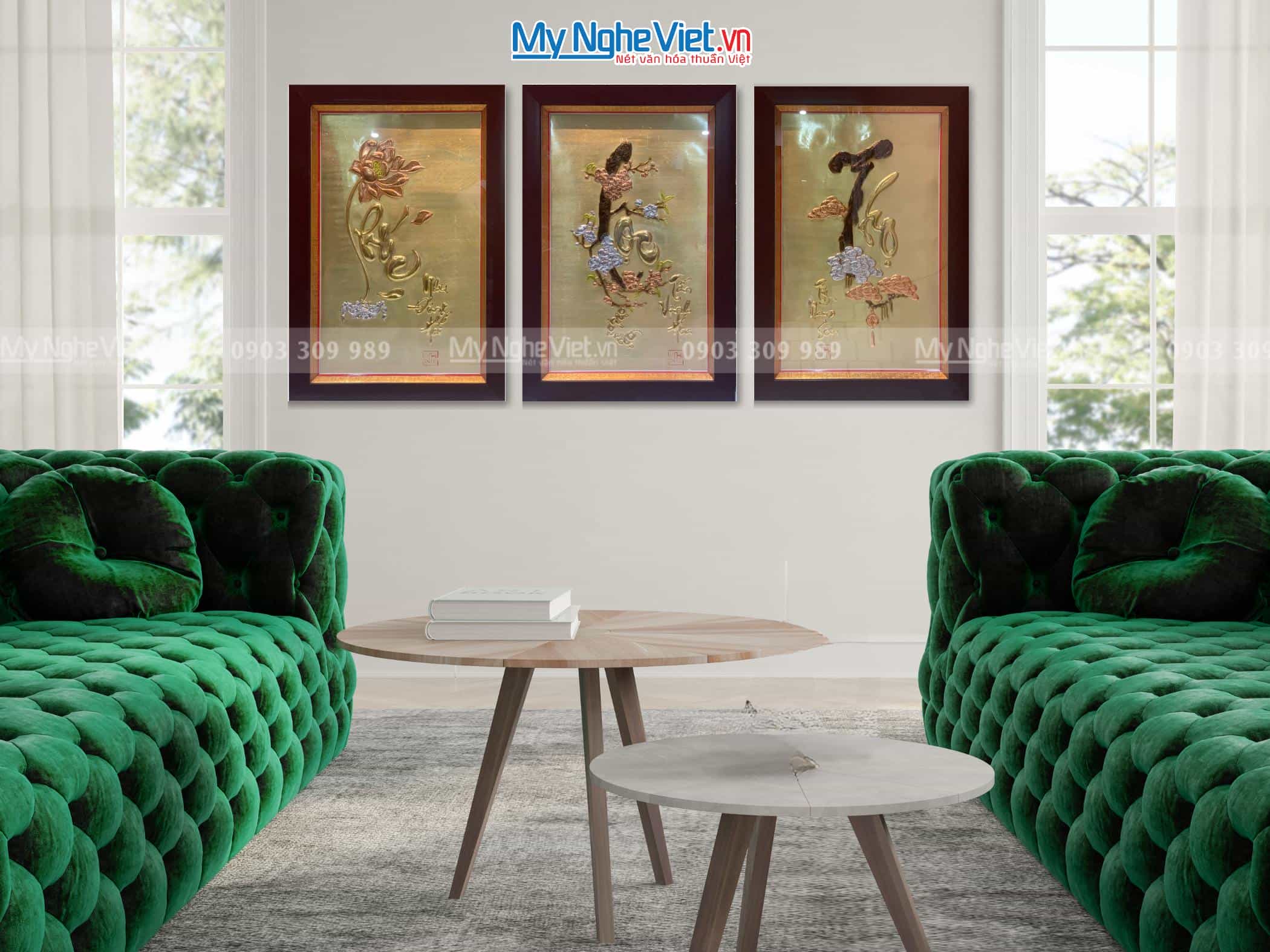 Bộ Tranh đồng chữ Phúc Lộc Thọ