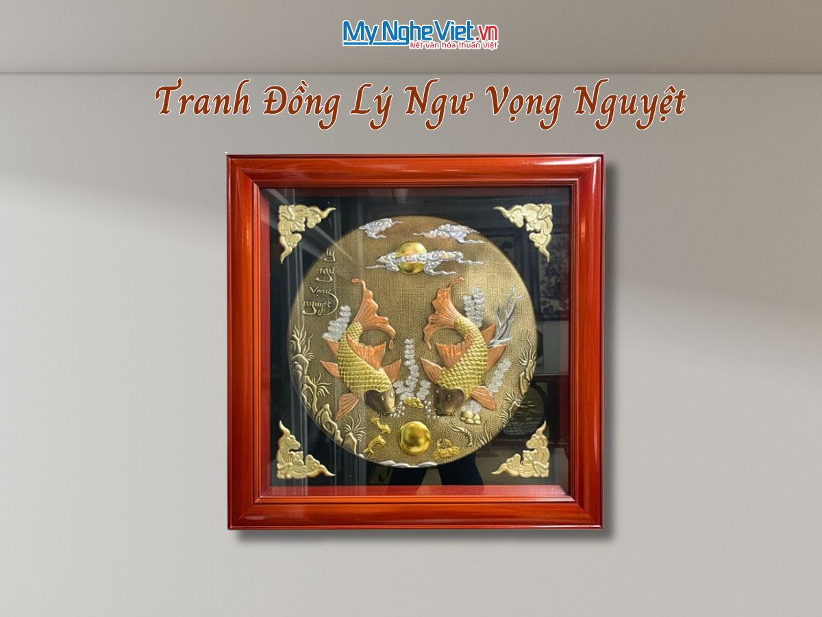Tranh Đồng Lý Ngư Vọng Nguyệt Đồng Hun Giả Cổ