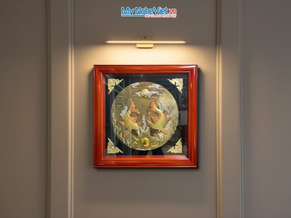 Tranh Đồng Lý Ngư Vọng Nguyệt Đồng Hun Giả Cổ