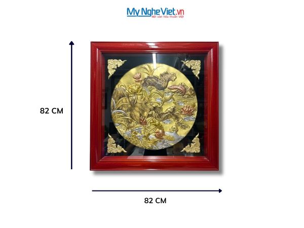 Tranh Đồng Sen Vịt Uyên Ương Đồng Hun Giả Cổ