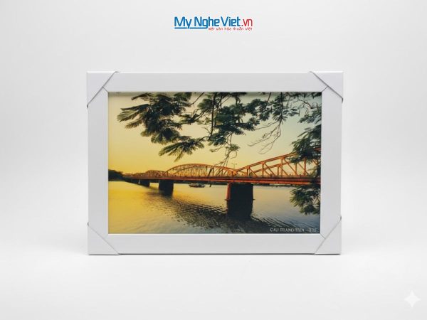 Bộ tranh sơn mài phong cảnh Việt Nam và khung trắng