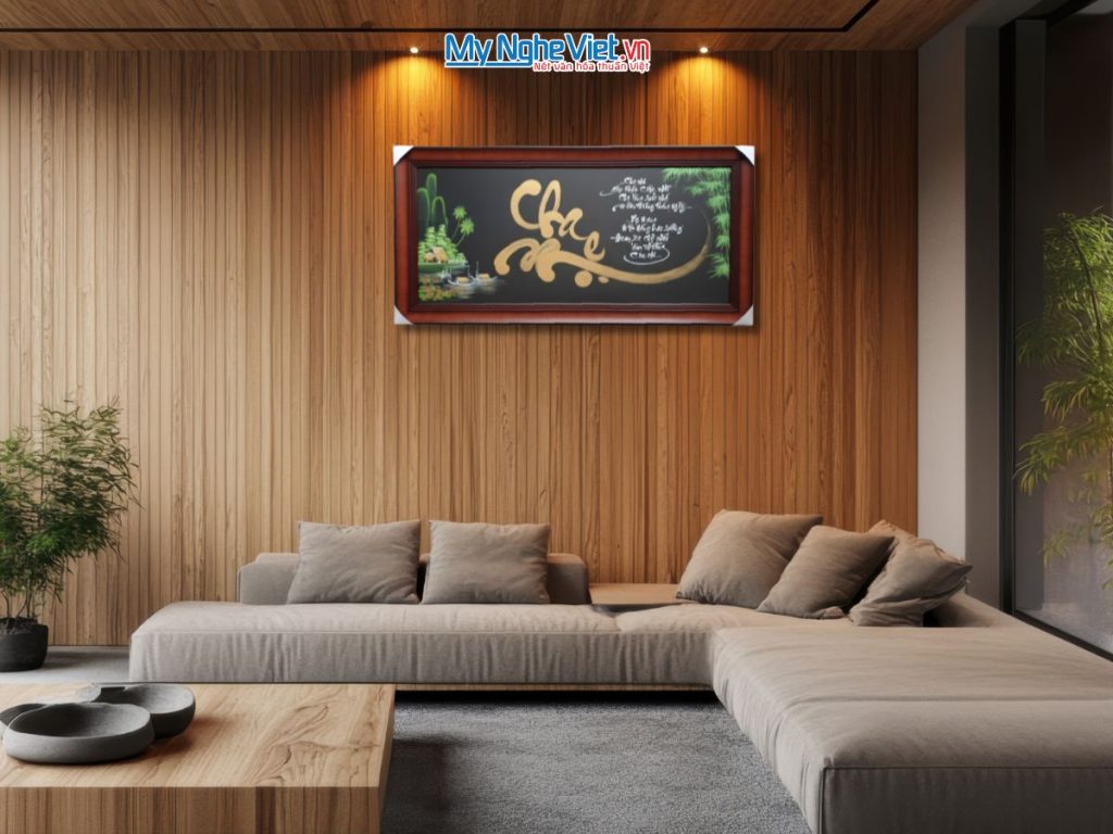 Tranh thư pháp chữ Cha Mẹ